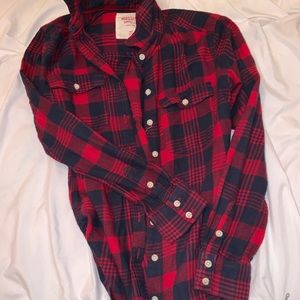 red and blue flannel